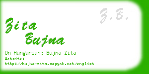 zita bujna business card